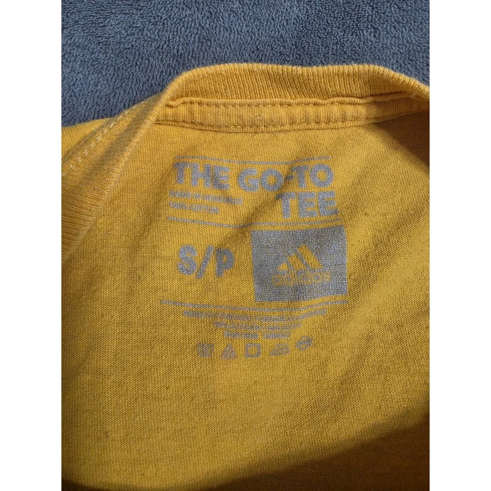 Los Angeles Lakers Shirt Mens Small Yellow NBA Basketball Kobe Bryant Adidas Tee